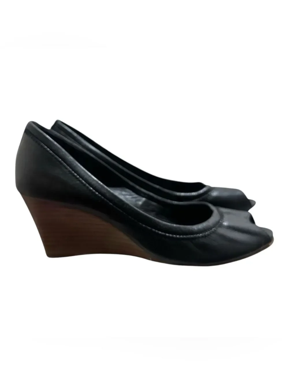 TORY BURCH Elegant Black Wedge Heels SIZE 8